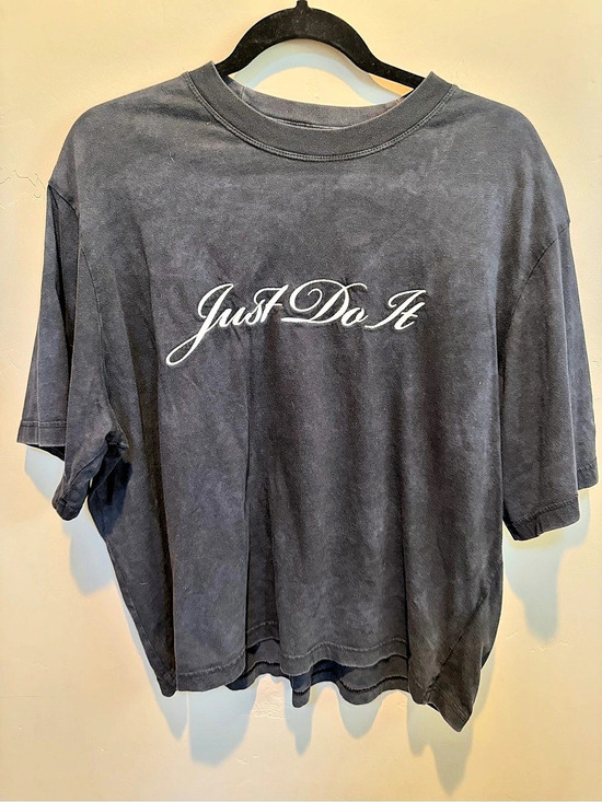 Nike Tops - Nike Just Do It Boxy Embroidered T-Shirt Large Black